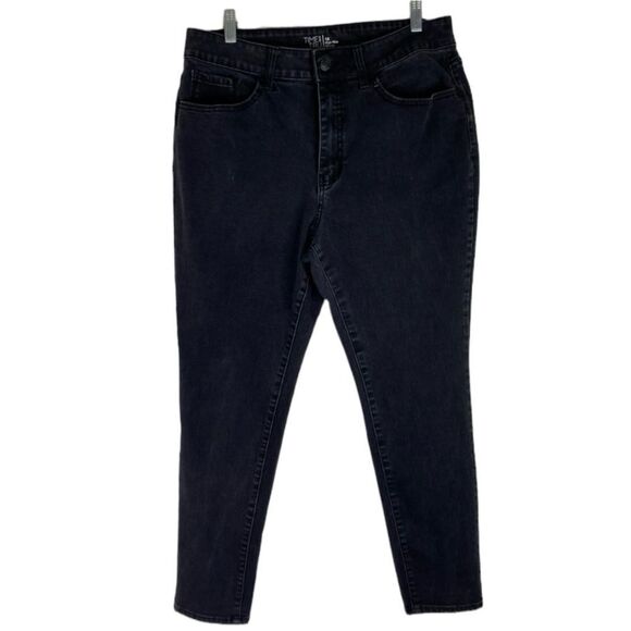 Time & Tru Jeans Women’s Black High Rise Skinny 5 Pockets Stretch Denim 18 - Picture 1 of 8